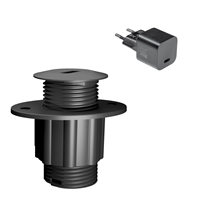 Powerdot Nano Kit 01 - 1 USB-C-port, 20W-laddare inkluderad, svart